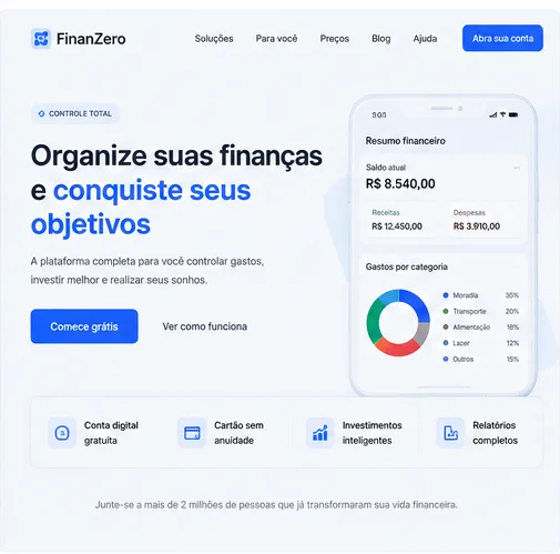 Landing page FinanZero