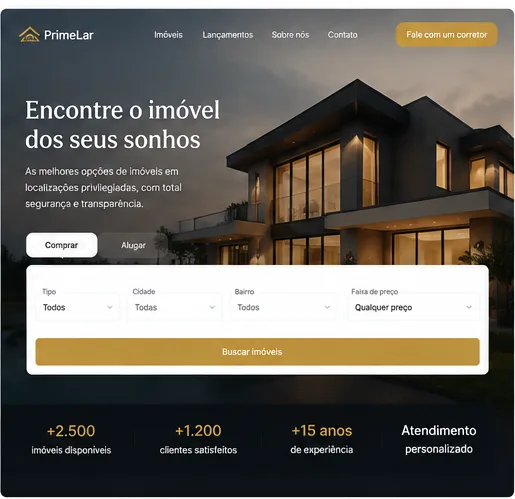 Landing page PrimeLar